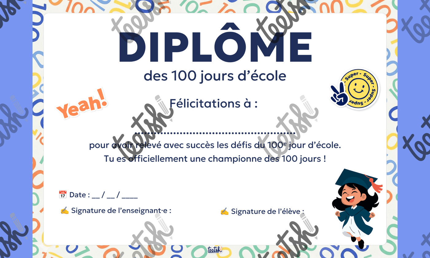 Aperçu 100 jours d'école CP Teetsh - Visuel 4