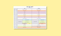 Emploi du temps PS MS GS - Mélanie