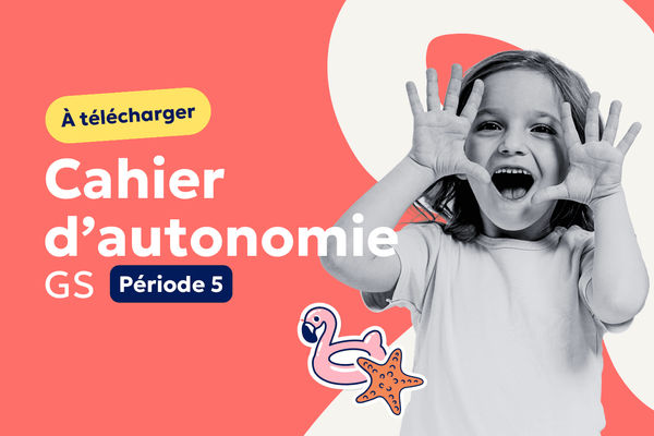 Aperçu Cahier d'autonomie GS : 20 fiches d'activités pour la période 5 à imprimer 🦀