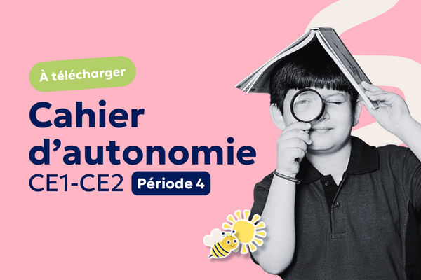 Aperçu Cahier d’autonomie CE1-CE2 : 20 fiches d’exercices pour la période 4 à imprimer 🌷