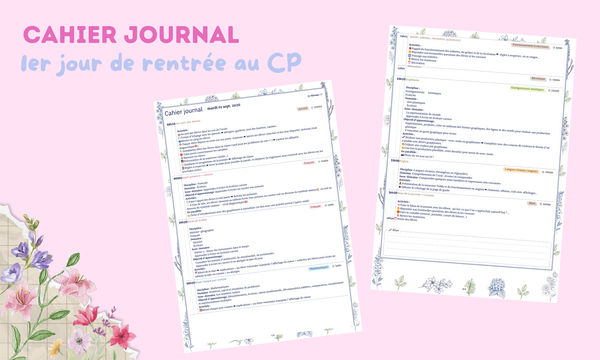 Aperçu Cahier Journal CP Maitresse Romy vignette 1