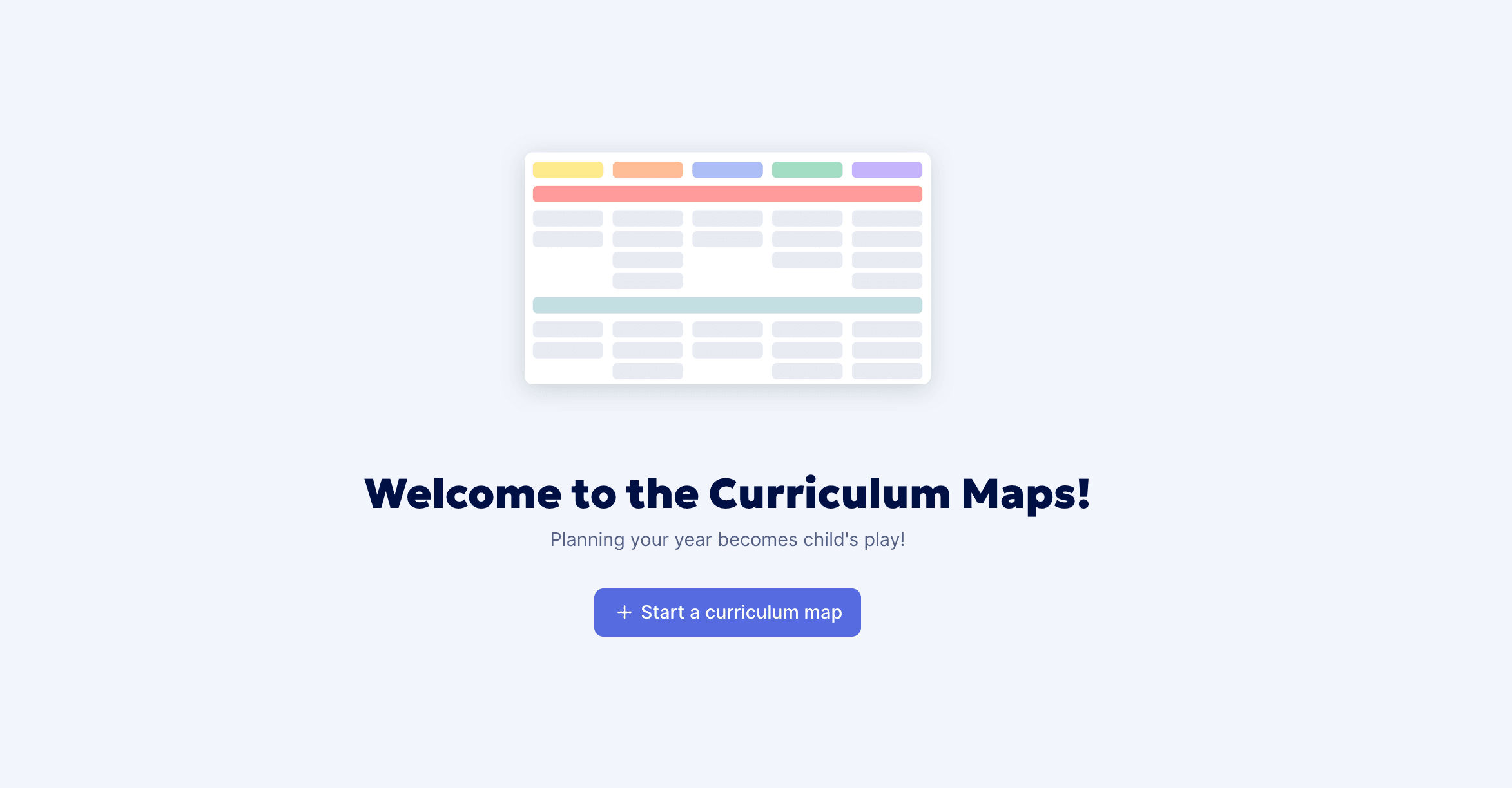 Overview of the creation of a curriculum map