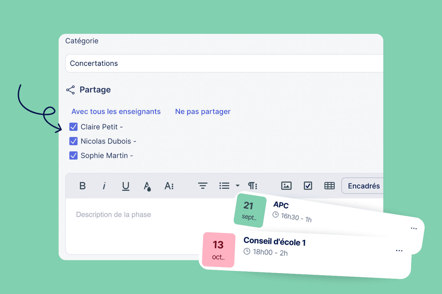 planner partagé dans Teetsh