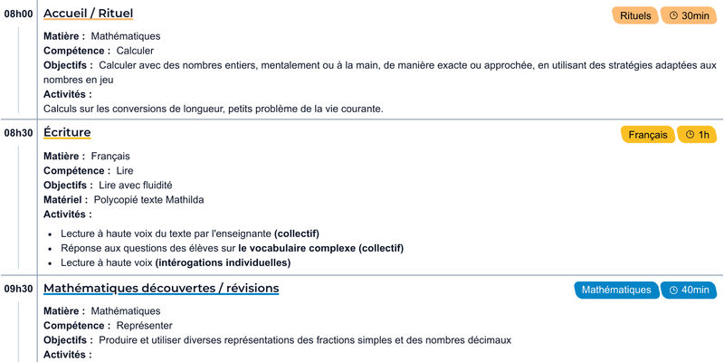 Image Exemple de cahier journal de CM2