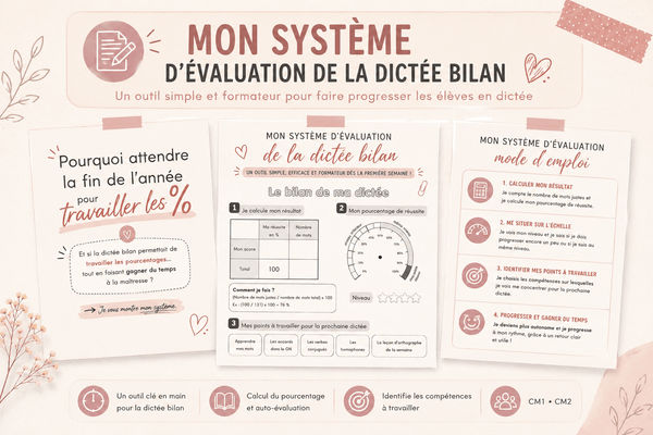 Aperçu Système d'évaluation dictée Madame Maitresse