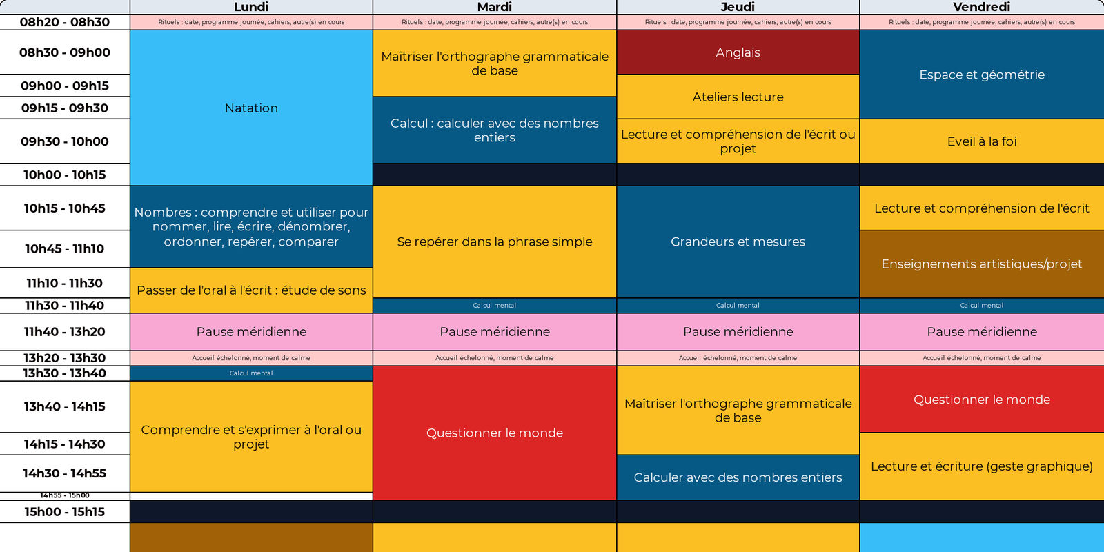 Créez votre emploi du temps en ligne gratuitement - Teetsh