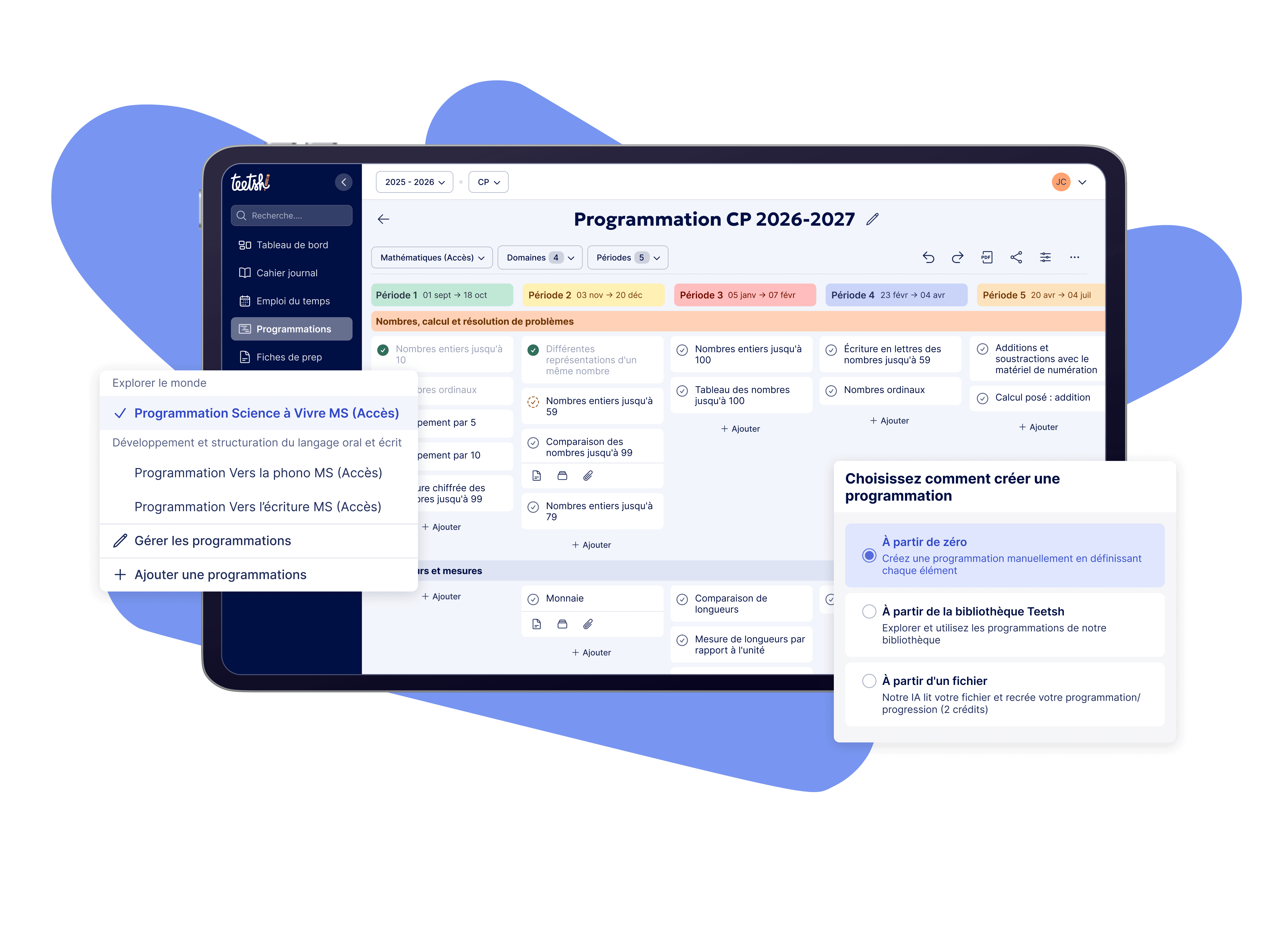 Aperçu - Programmations et Progressions - Teetsh