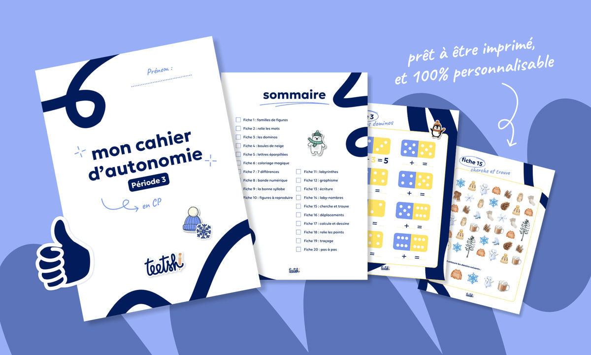 Aperçu Cahier d'autonomie Teetsh CP Période 3
