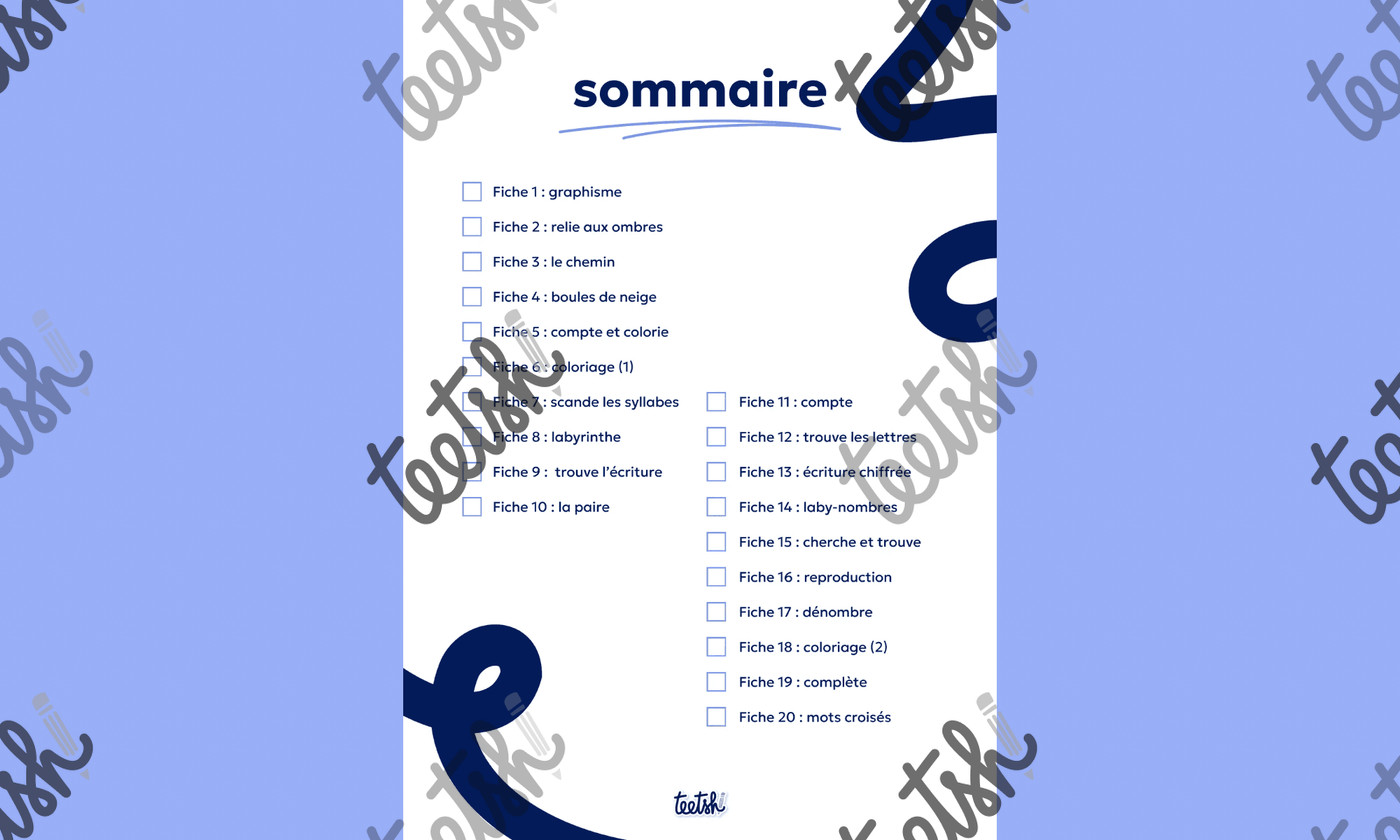 Aperçu Cahier d'autonomie Teetsh GS Période 3
