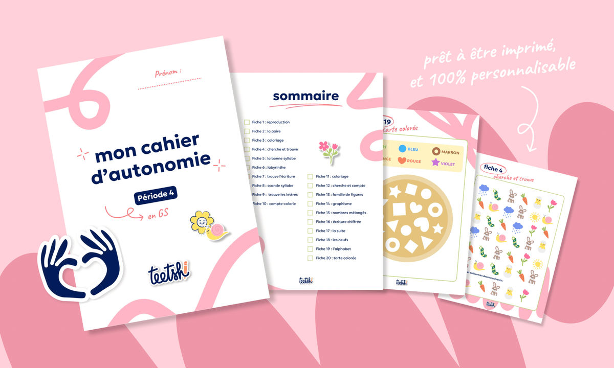 Aperçu Cahier d'autonomie Teetsh GS Période 4