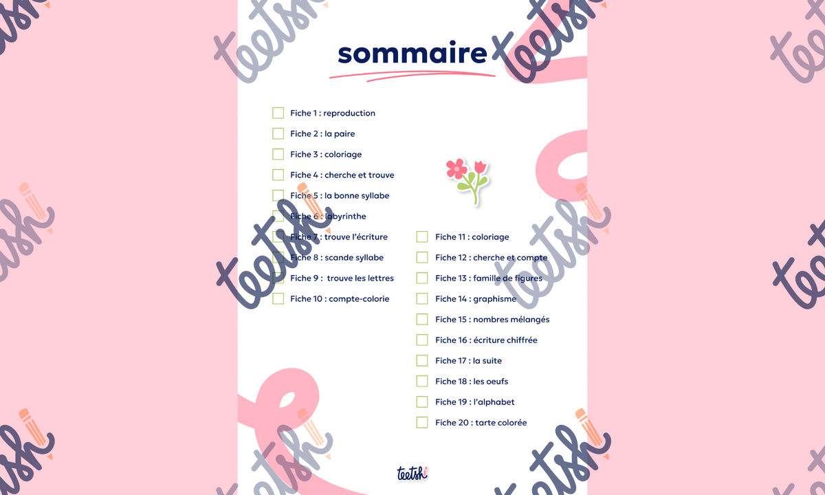 Aperçu Cahier d'autonomie Teetsh GS Période 4