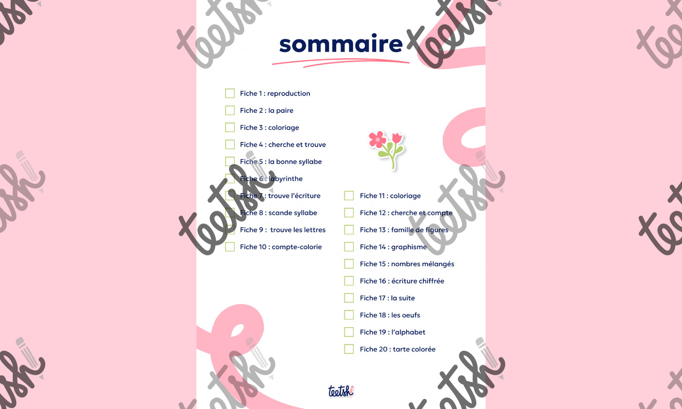 Aperçu Cahier d'autonomie Teetsh GS Période 4