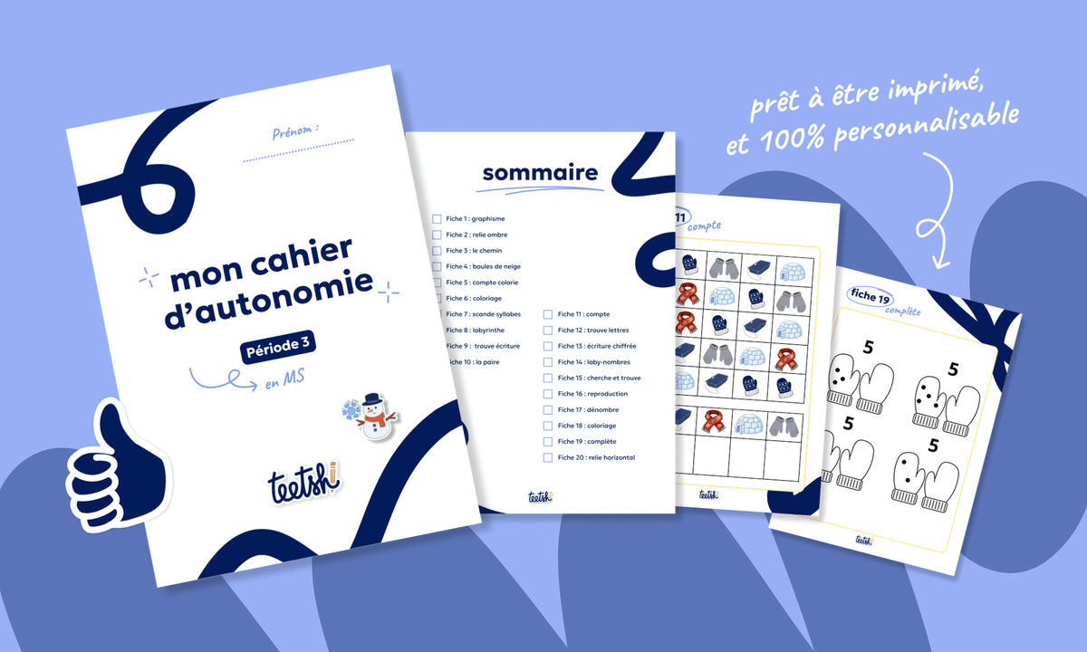 Aperçu Cahier d'autonomie Teetsh MS Période 3