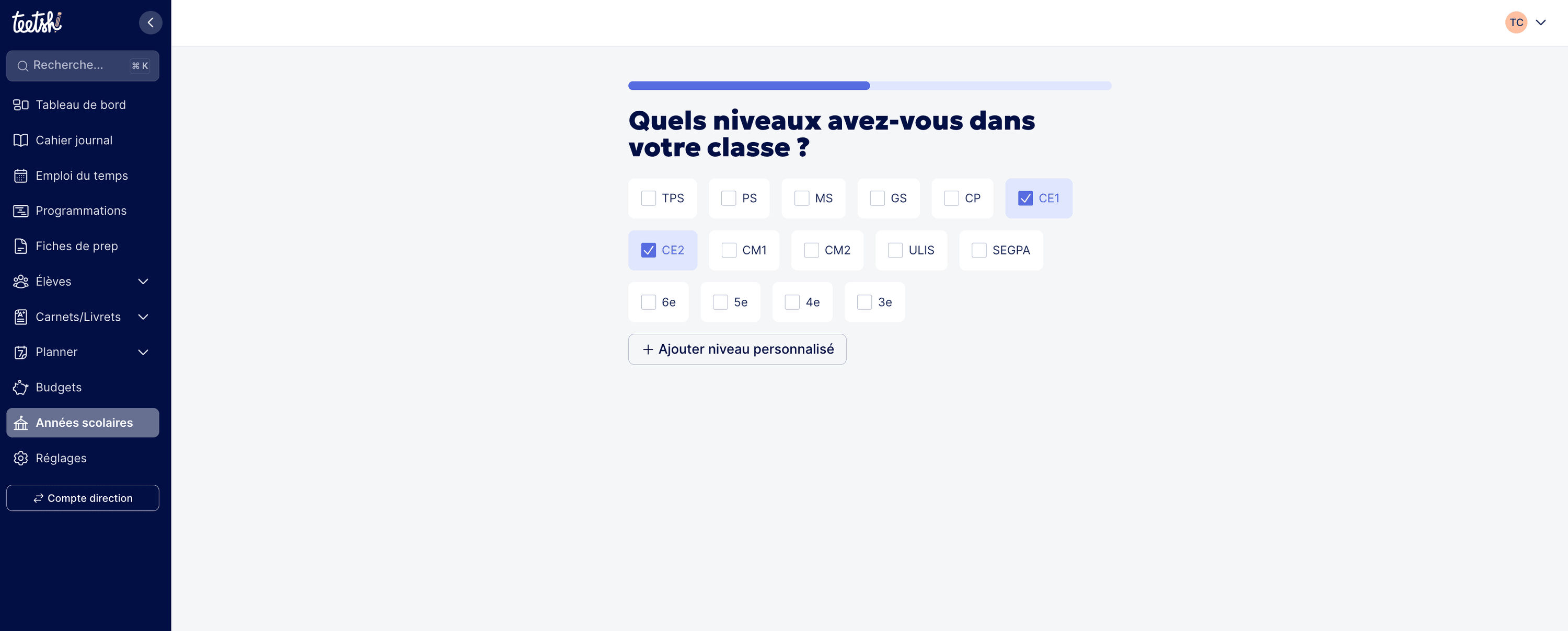 Choix des niveaux en multiniveau