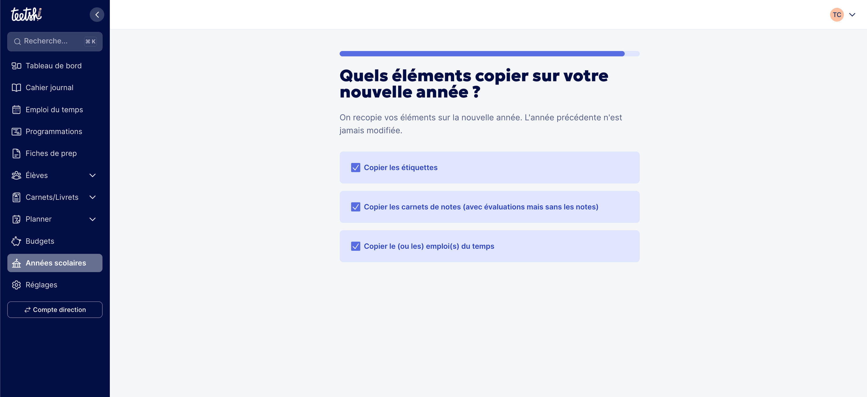Choisir des éléments à copier
