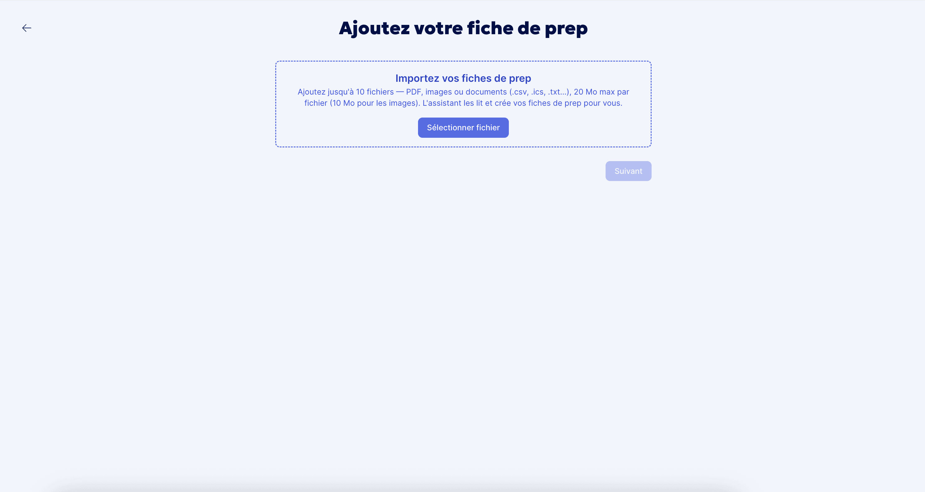 Créer une séquence ou fiche de prep à partir de fichiers