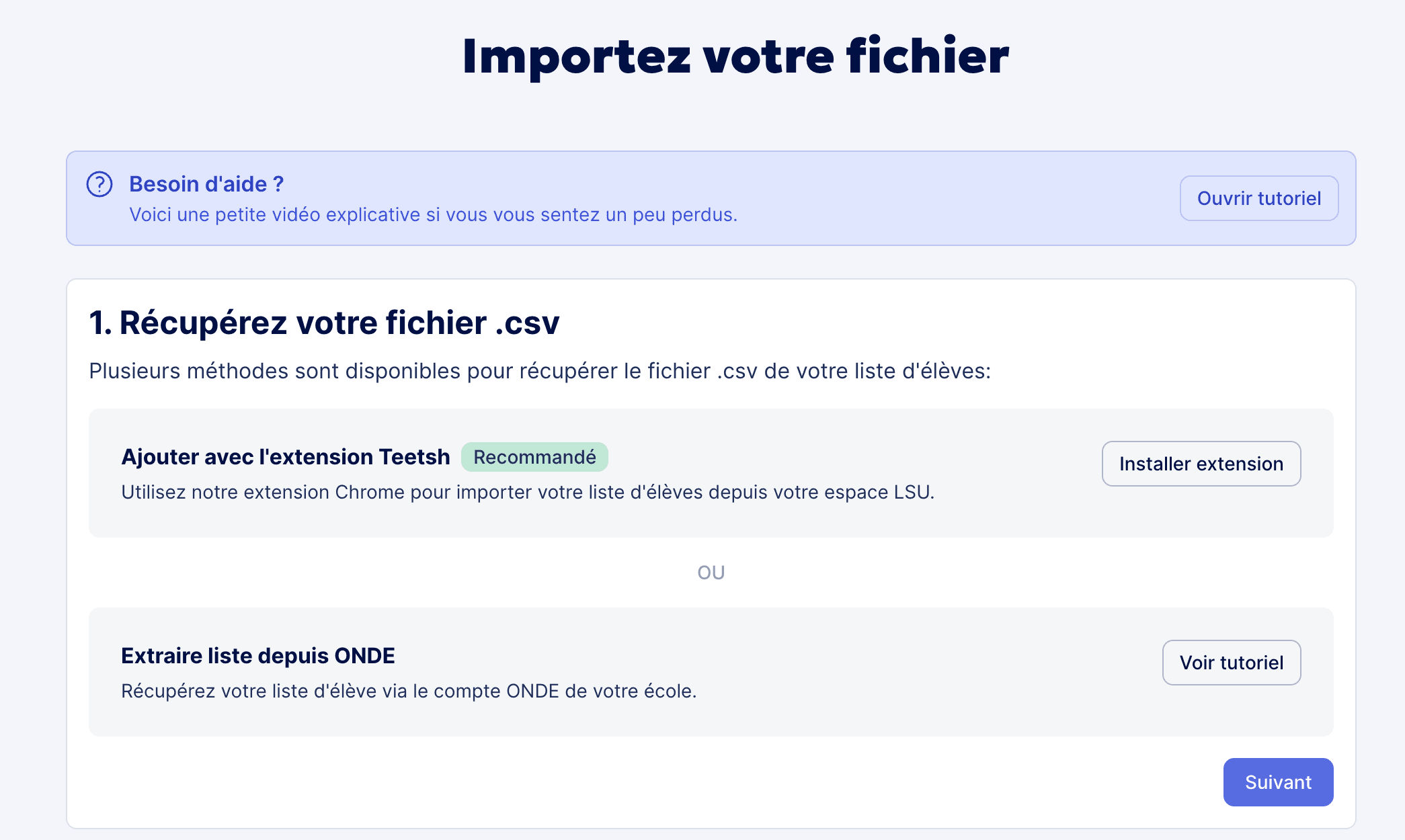Aperçu des options pour récupérer la liste d