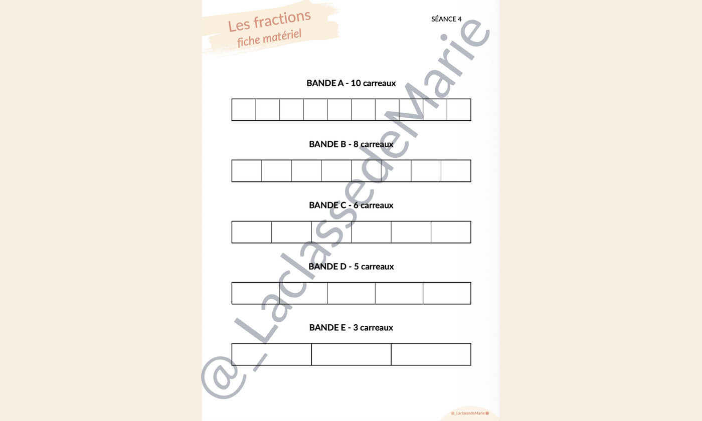 Aperçu séquence fractions CE1 La Classe de Marie Visuel 4