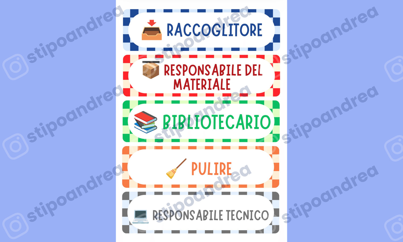 Étiquettes responsabilités • Cycle 2 & 3 🏷️