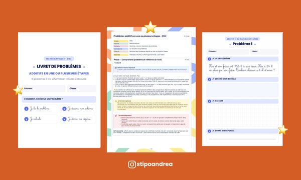 Aperçu problèmes maths à imprimer CM2