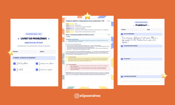 Aperçu problèmes maths à imprimer CM1