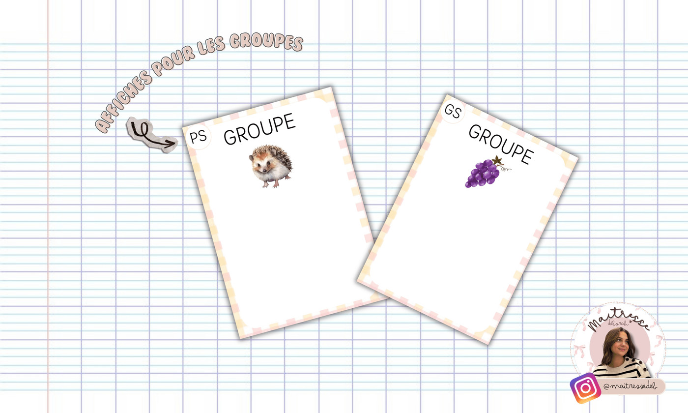 Affichages groupes ateliers Maitresse Deb Vignette 1