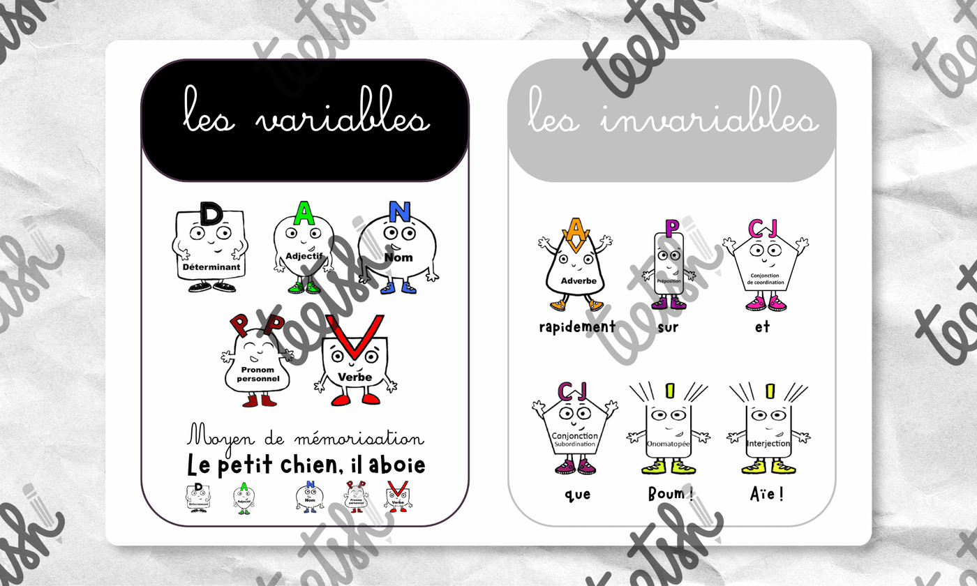 Aperçu affiches natures de mots Alice à l'école 2