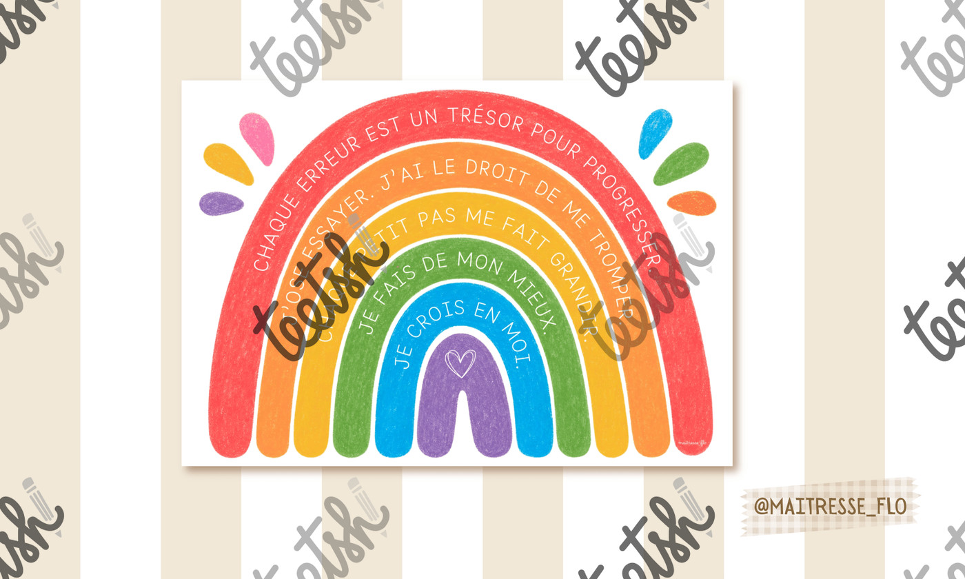 Aperçu arc-en-ciel confiance crayons Maitresse Flo Visuel 1