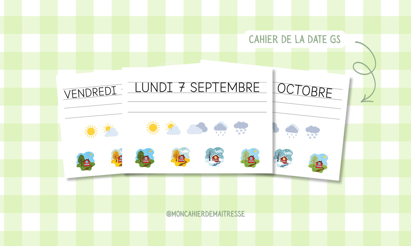 Cahier Date Grande Section Période 1 - Aperçu 1