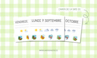Cahier Date Grande Section Période 1 - Aperçu 1