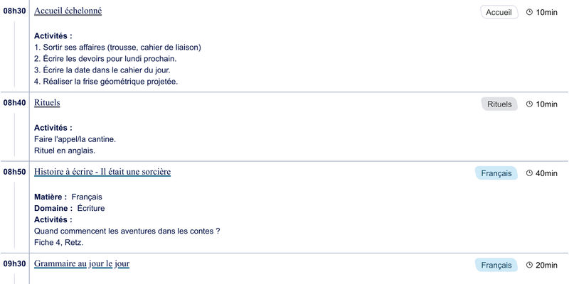 Exemple de cahier journal CE2-CM1 - aperçu