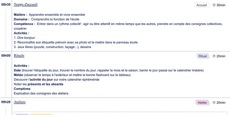 Exemple de cahier journal MS - aperçu