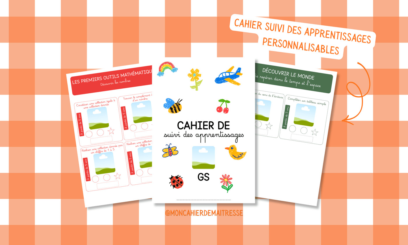 Cahier suivi apprentissage GS moncahierdemaitresse