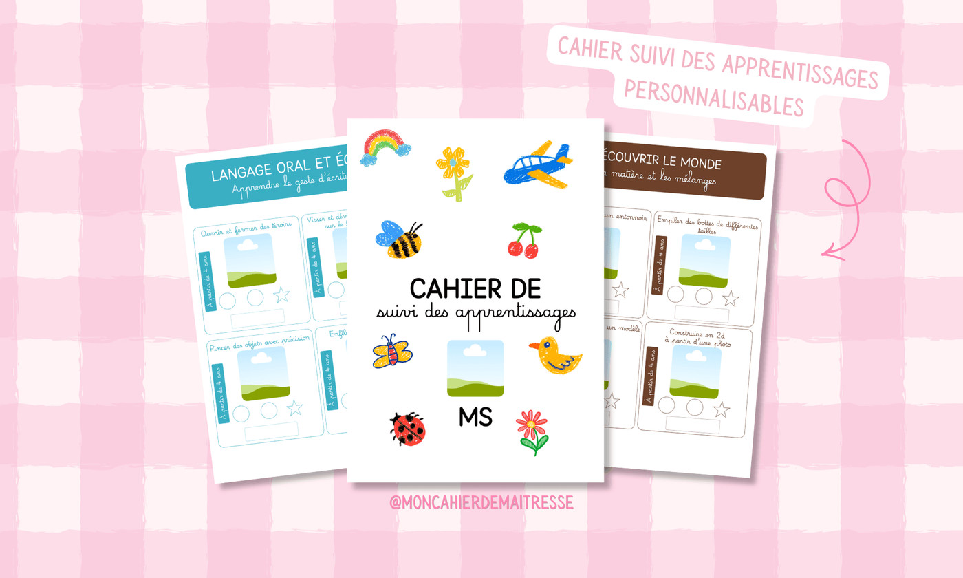 Cahier suivi apprentissage MS moncahierdemaitresse