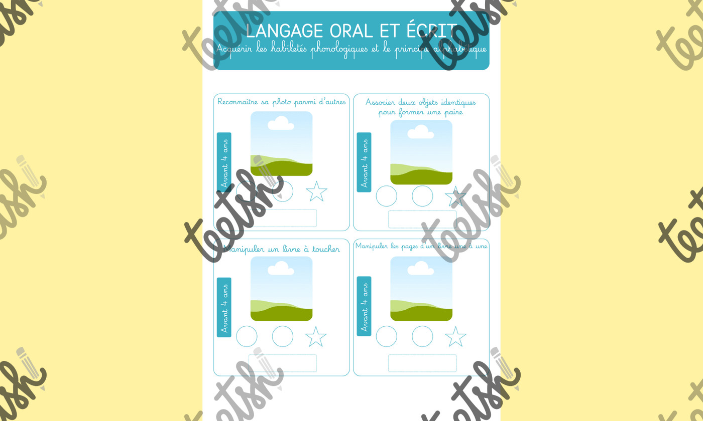 Cahier suivi des apprentissages PS moncahierdemaitresse