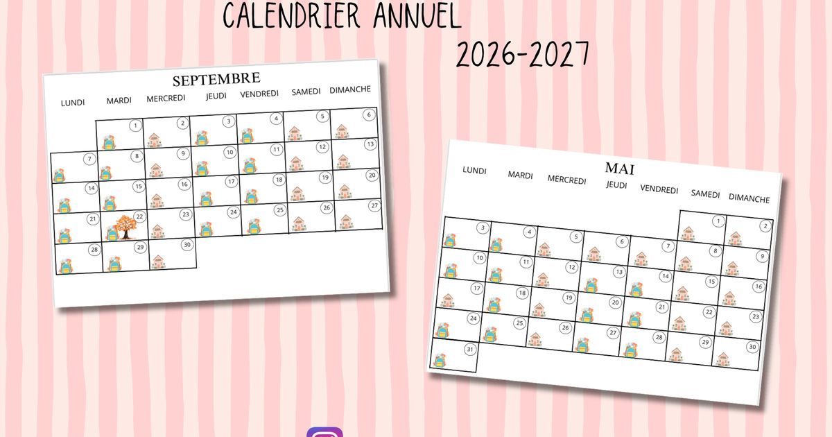 Calendrier Scolaire 2026 2027 Imprimer Maternelle Calendrier Scolaire 2026 2027 Imprimer Maternelle