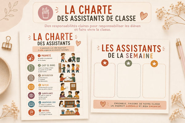 Aperçu Charte des assistants de la classe Madame maitresse
