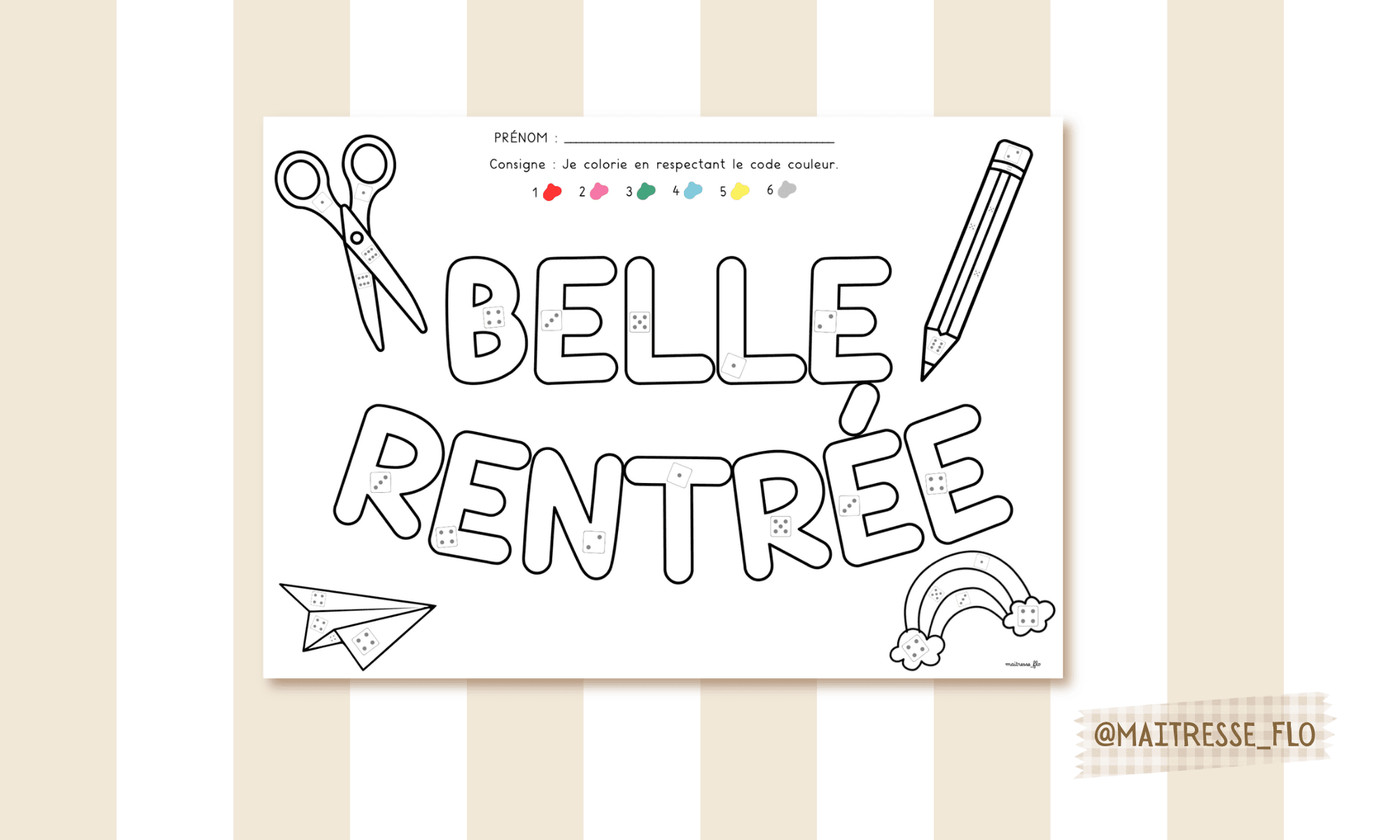 Aperçu coloriage numeration crayons Maitresse Flo Visuel 1