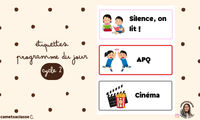 Etiquettes programmes cycle 2 Cam et sa classe Vignette 1
