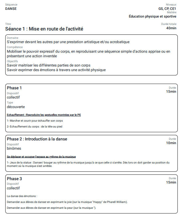 Exemple de fiche de préparation au format PDF