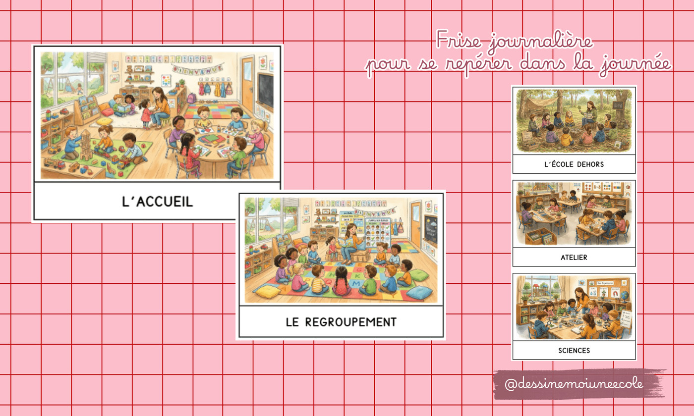Aperçu Frise journaliere Dessine moi une ecole Vignette 1