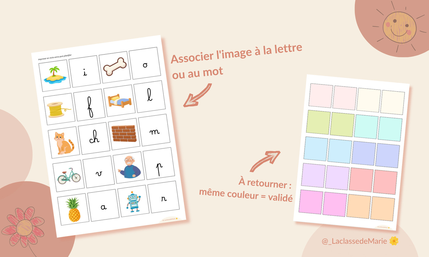 Aperçu Jeu autocorrectif CP La classe de Marie Vignette 1