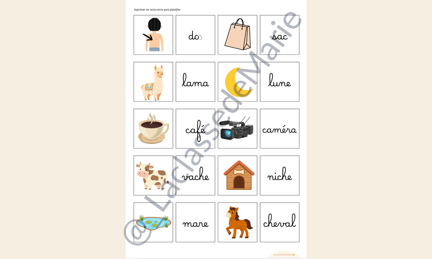 Aperçu Jeu autocorrectif CP La classe de Marie Vignette 3