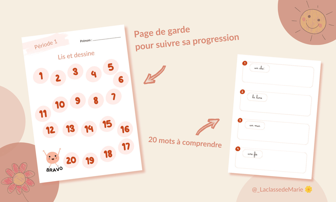 Aperçu Livret lis et dessine La classe de Marie Vignette1