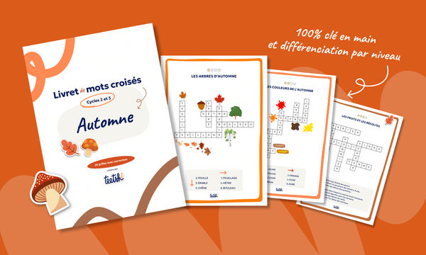 Aperçu Livret mots croisés Automne Cycles 2 et 3 Teetsh