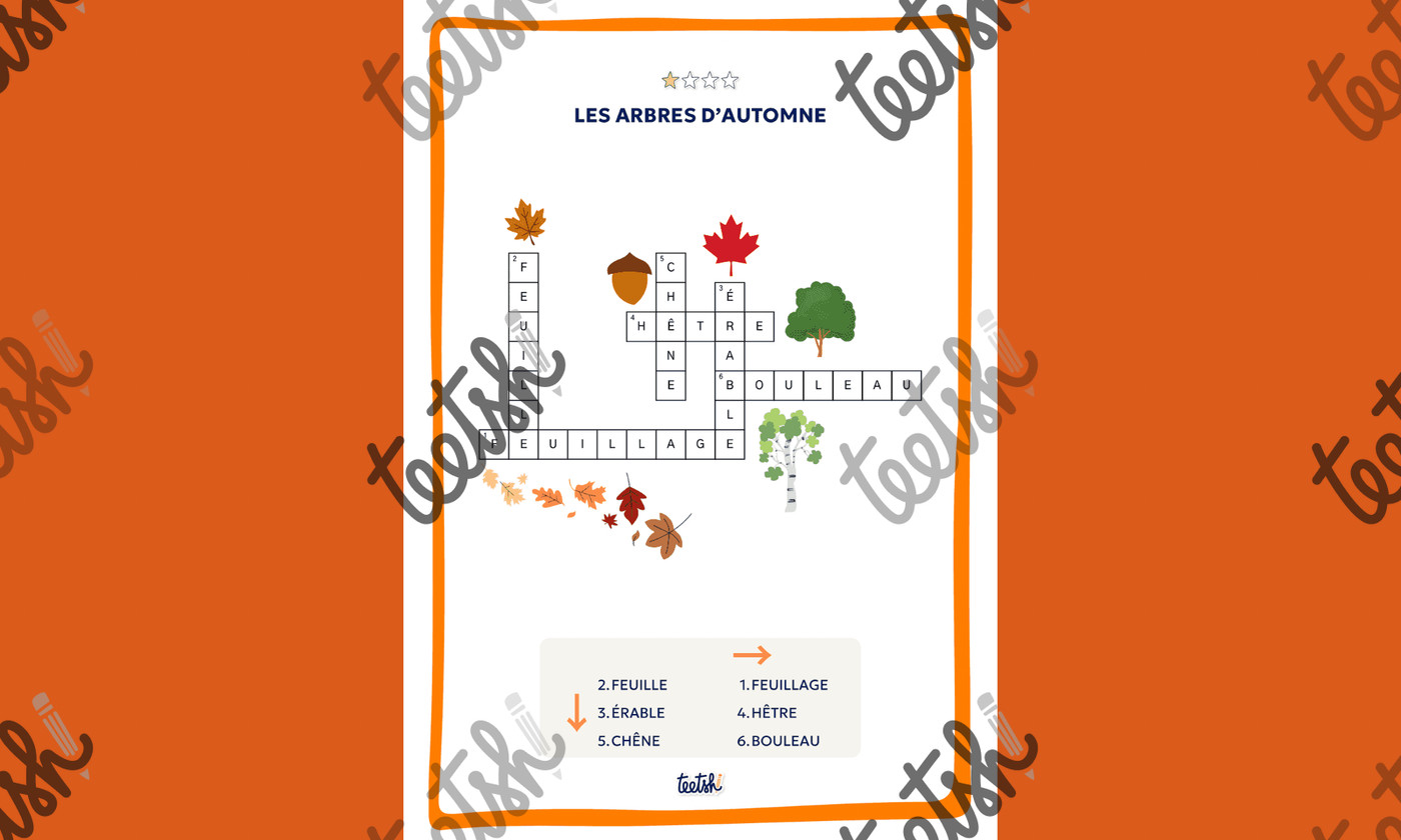 Aperçu Livret mots croisés Automne Cycles 2 et 3 Teetsh