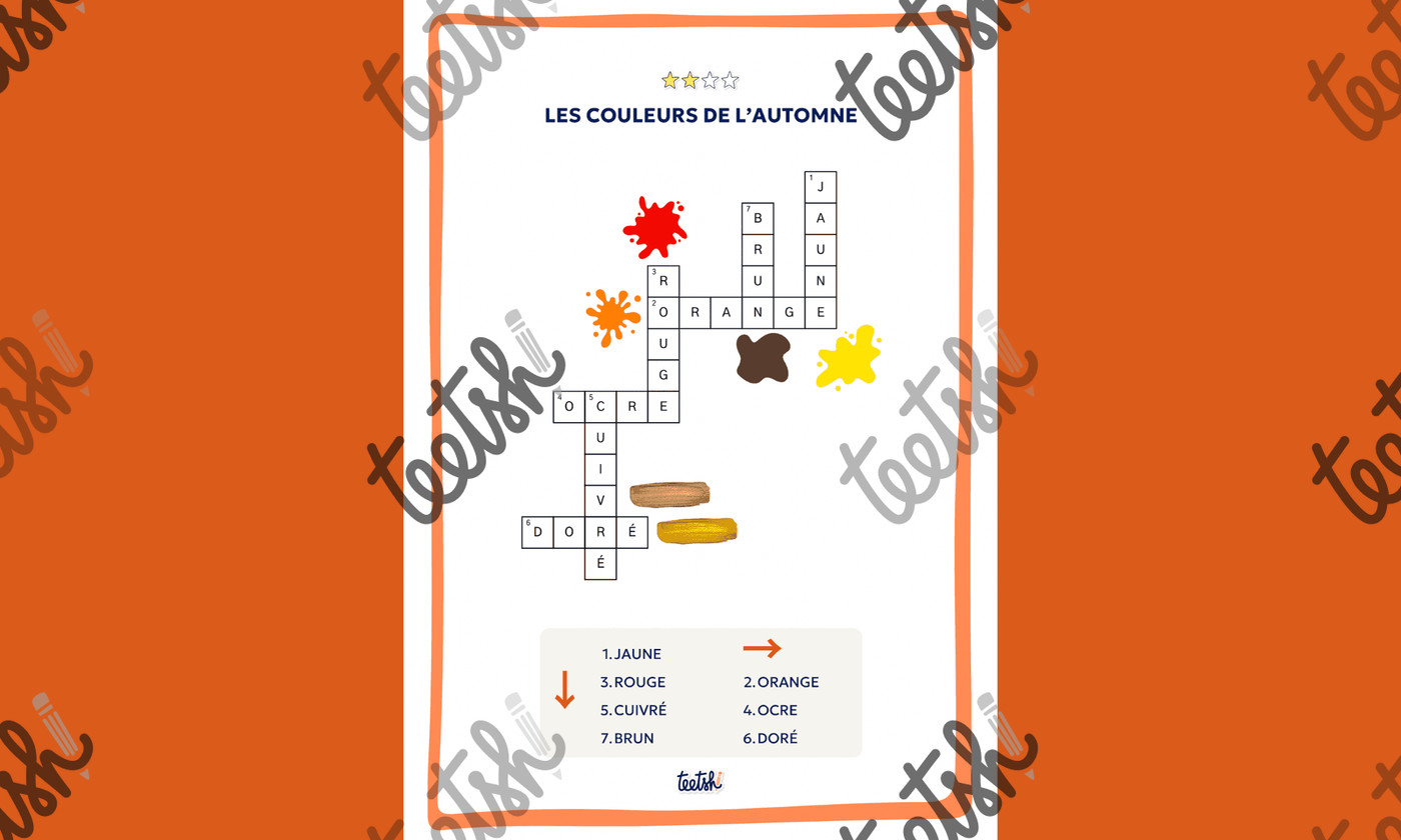 Aperçu Livret mots croisés Automne Cycles 2 et 3 Teetsh