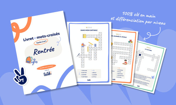 Aperçu Livret mots croisés Rentrée Cycles 2 et 3 Teetsh