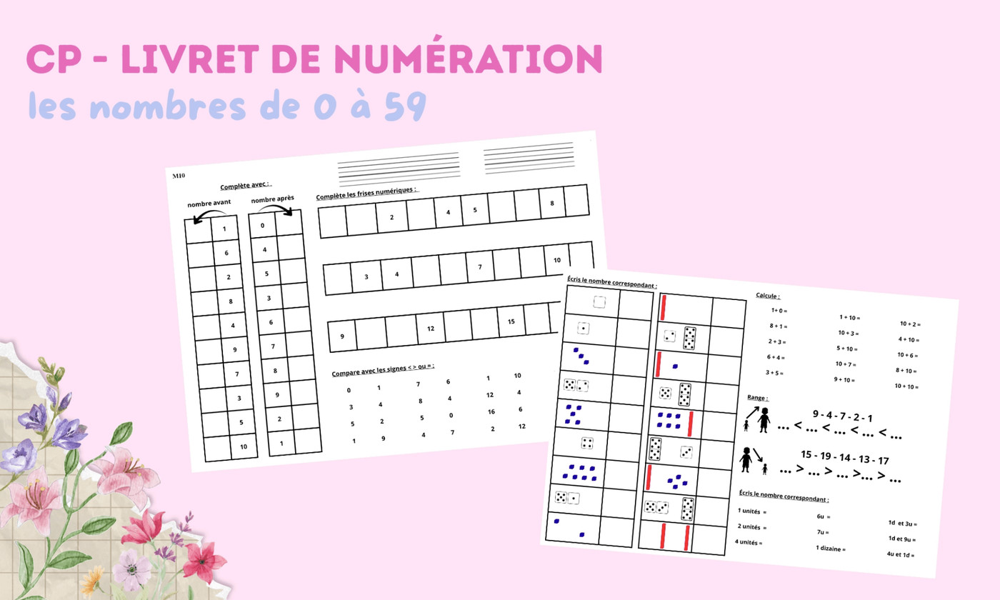 Livret numération CP Maitresse Romy Vignette 1
