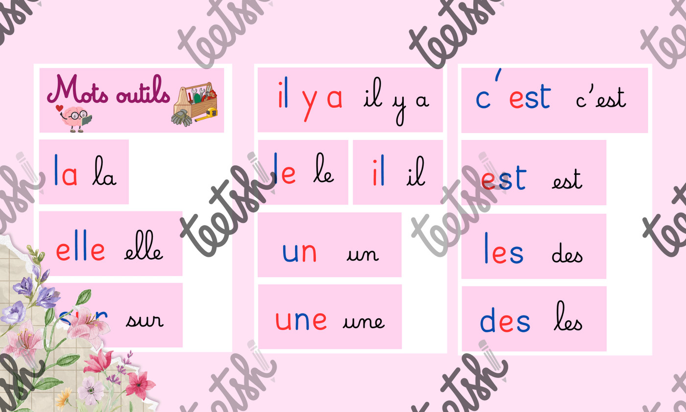 Aperçu Mots outils Affichages P1 Maitresse Romy 2